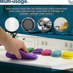 no brand Svampar & Dukar-IC CNE Set med 10 tvättbara och återanvändbara mikrofibersvampar