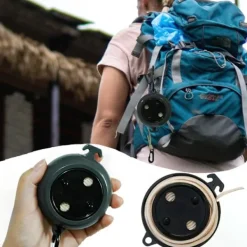 OCEAN Tvättillbehör-Indragbar tvättlina, (Grå) Bärbar halkfri tvättlina, 8m