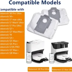 INF Dammsugare & Tillbehör-Roborock Dammsugarpåsar för Roborock S8, S8+, S8 Pro Ultra, S7 MaxV Ultra, S7 Pro Ultra, Q7+, Q7 Max+14-pack