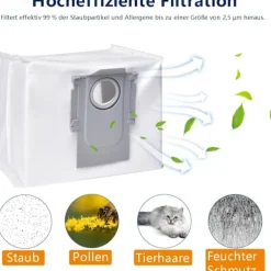 INF Dammsugare & Tillbehör-Roborock Dammsugarpåsar för Roborock S8, S8+, S8 Pro Ultra, S7 MaxV Ultra, S7 Pro Ultra, Q7+, Q7 Max+14-pack