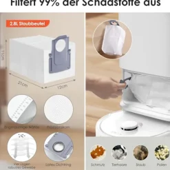 INF Dammsugare & Tillbehör-Roborock Qrevo S/Qrevo Pro/Qrevo MaxV Robotdammsugartillbehör