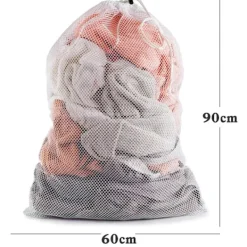 INF Tvättillbehör-Stor tvättpåse 60x90 cm Vit 1-pack