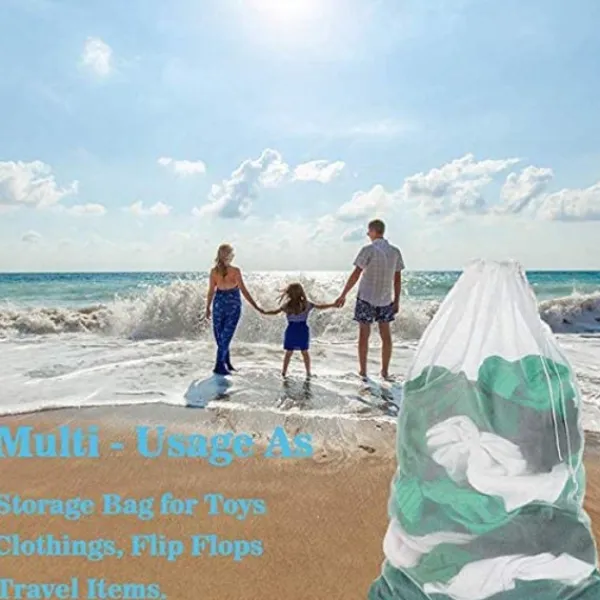 INF Tvättillbehör-Stor tvättpåse 60x90 cm Vit 1-pack