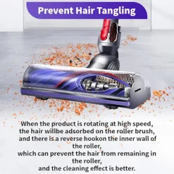 INF Dammsugare & Tillbehör-Trasselfritt munstycke med anti-tangle borsthuvud för Dyson V7, V8, V10, V11, V15, SV10, SV11, SV12, SV14 dammsugare