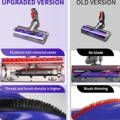 INF Dammsugare & Tillbehör-Trasselfritt munstycke med anti-tangle borsthuvud för Dyson V7, V8, V10, V11, V15, SV10, SV11, SV12, SV14 dammsugare