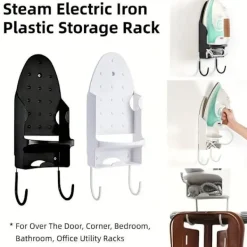 Estone Strykjärn-Järnstativ Dubbel Krok Förvaringsställ Hängande Järnhållare för Hemorganisation