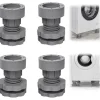 Tvättmaskiner-Justerbara Stötdämpare för Tvättmaskin 4 st Universal Vibrationsdämpare med Gummifötter för Tvättmaskiner och Torktumlare Halkskydd Nivelleringsfötter | Fyndiq
