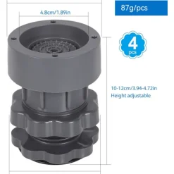 Tvättmaskiner-Justerbara vibrationsdämpare för tvättmaskin, antivibrationsfötter, set om 4, höjd 7–10 cm, för tvättmaskin och torktumlare, bullerreducering, stabilt golvskydd | Fyndiq