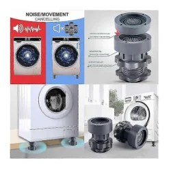 Tvättmaskiner-Justerbart tvättmaskinsstöd, antivibrationsfot för tvättmaskiner