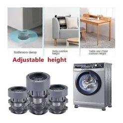 Tvättmaskiner-Justerbart tvättmaskinsstöd, antivibrationsfot för tvättmaskiner