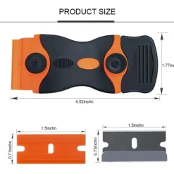 no brand Fönsterrengöring-Keramisk spisskrapa + 20 blad, universal glasskrapa Keramisk spisskrapa för fönster/spegel/golvrengöring