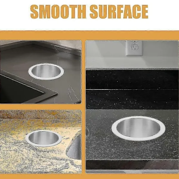 Archipelago Soptunnor-Köksbänk Sopnedkast Rostfritt Stål Rund Inbyggd Avfallsbehållare Nedkast Grommet - JA