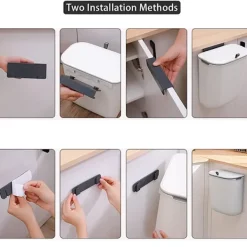 JIUSAIRUI Soptunnor-Kökssopor Vägghängande 7L