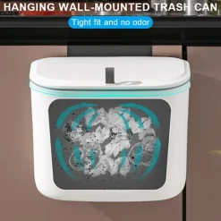 JIUSAIRUI Soptunnor-Kökssopor Vägghängande 7L