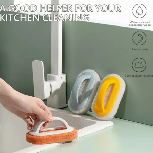 Svampar & Dukar-Köksvampborste, glasväggsbokborste med handtag, keramisk badkarsbotten, badkarsverktyg