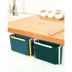 JIUSAIRUI Soptunnor-Köksväggmonterad hopfällbar papperskorg