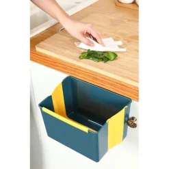 JIUSAIRUI Soptunnor-Köksväggmonterad hopfällbar papperskorg