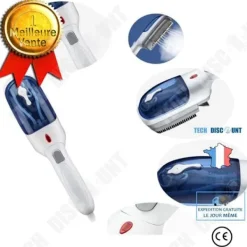 TECH DISCOUNT Ångtvättar-Klädesång - TD® - Bärbar fickmodell - Kompakt - Lätt att använda - Idealisk för kläder