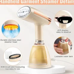 Ångtvättar-Klädångare 15 Sekunders Förvärmning, Upp Till 1500W Kraftfull Genomträngande Ånga (Blå)