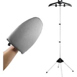 Ångtvättar-Klädångare Strykhandske och Handhållen klädångare klädställning, Grå, 24,1x15,2x3 cm