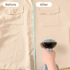 Ångtvättar-Klädångare 1300W, Vikbar Skrynkelborttagare för Kläder, 25 sek Snabb Uppvärmning (Grå-blå)