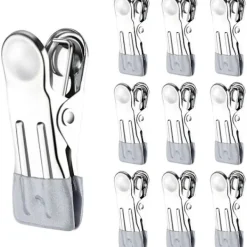 Tvättillbehör-Klädnypor för tvättlina, rostfria tvättnypor, klädnypor, starka metallklädnypor, stormnypor för kläder, strumpor, handdukar, foton