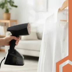 Ångtvättar-Klädsteamer 2000 W - Svart vertikal ångstrykare