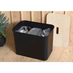 Soptunnor-Källsortering med lock SmartStore Collect 13L gray