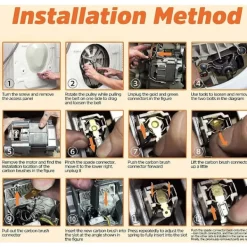 Tvättmaskiner-Kolborstar för elektrisk motor tvättmaskin 12,3 x 4,8 x 35 mm Motorkolborstar för Bosch Siemens 39 39S39L Serie 2 st