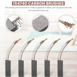 Tvättmaskiner-Kolborstar för tvättmaskin 154740 Motor Kolborstar Kolborstar för tvättmaskin 8 st Serie