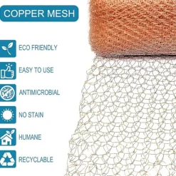 unbranded Skadedjur & Insekter-Kopparnät för gnagare - 100 % stickat kopparnät för skadedjursbekämpning (6 meter)