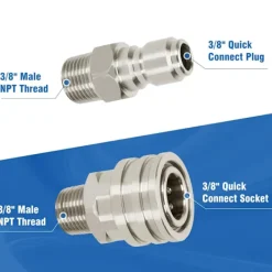 unbranded Högtryckstvättar-Korrosionsbeständiga kulventiler DN10 5000PSI för underhåll av högtryckstvättar