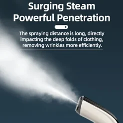 Ångtvättar-Kraftfull handhållen tygångare, 1200W med keramisk värmeplatta, 2-i-1 strykning och avkalkning