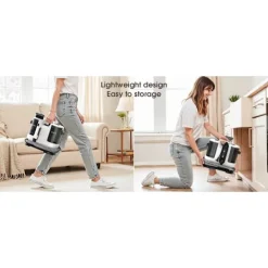 Intelligent Tech Städmaskiner-Kraftfull Matt- & Textilrengörare LBLUE V6 med 1,75L Dubbeltank, 5M Sladd, 1,7M Slang – Djuprengör Soffa, Madrass, Bil och Husdjursfläckar