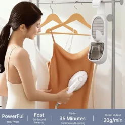 Ångtvättar-Kraftfull och mångsidig ånggenerator för hemmet, 1500W Stor stryksula, 400ml avtagbar vattentank