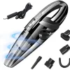 FJORD Dammsugare & Tillbehör-Kraftfull 120W Sladdlös Handdammsugare, Våt & Torr med Tvättbart HEPA-filter & 5 Tillbehör