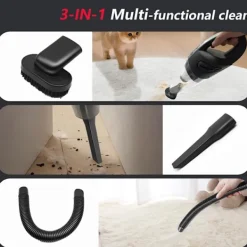 FJORD Dammsugare & Tillbehör-Kraftfull 120W Sladdlös Handdammsugare, Våt & Torr med Tvättbart HEPA-filter & 5 Tillbehör