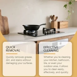 LBSS Rengöringsmedel-Kraftfullt Kök Avfettningsmedel Pulver Löser Omedelbart Upp Oljefläckar Kraftig Hushållsrengöring För Spishällar Köksfläktar Kakel 1