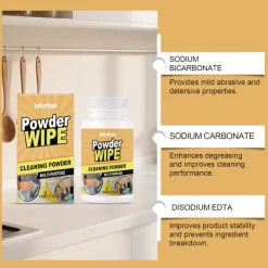 LBSS Rengöringsmedel-Kraftfullt Kök Avfettningsmedel Pulver Löser Omedelbart Upp Oljefläckar Kraftig Hushållsrengöring För Spishällar Köksfläktar Kakel 1