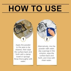 LBSS Rengöringsmedel-Kraftfullt Kök Avfettningsmedel Pulver Löser Omedelbart Upp Oljefläckar Kraftig Hushållsrengöring För Spishällar Köksfläktar Kakel 1