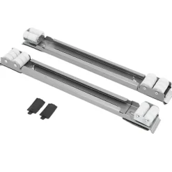 Tvättmaskiner-Kraftig Utdragbar Apparatrulle Lastbärande 300KG Universal Hjulbas Apparatslider för Tvättmaskin Möbler Silver