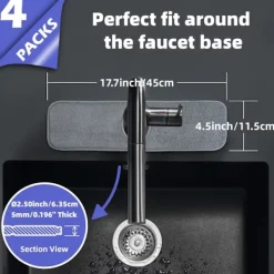 ATELA Svampar & Dukar-Kran stänkfångare, mikrofibertyg köksblandare absorberande matta, diskbänk stänkskydd, kran matta för diskbänk, vattenabsorberande matta för kök,