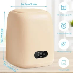 Tvättmaskiner-9L 1,35 kg Bärbar Mini Tvättmaskin för Babykläder Underkläder Camping Husbil [Energiklass A]
