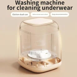 Tvättmaskiner-9L 1,35 kg Bärbar Mini Tvättmaskin för Babykläder Underkläder Camping Husbil [Energiklass A]