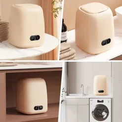 Tvättmaskiner-9L 1,35 kg Bärbar Mini Tvättmaskin för Babykläder Underkläder Camping Husbil [Energiklass A]