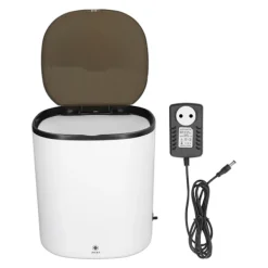 Tvättmaskiner-4,5L Bärbar Mini Tvättmaskin Bärbar Hink Tvättmaskin Strumpor Underkläder Tvättmaskin för Camping Reser Lägenhet Sovsal 100‑240V Vit EU-kontakt