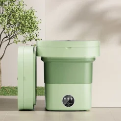 Tvättmaskiner-8L Portabel Mini Tvättmaskin med UV-Sterilisering Vikbar Centrifug med Dräneringskorg Dräneringsslang för Resor Bostäder