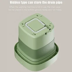 Tvättmaskiner-8L Portabel Mini Tvättmaskin med UV-Sterilisering Vikbar Centrifug med Dräneringskorg Dräneringsslang för Resor Bostäder