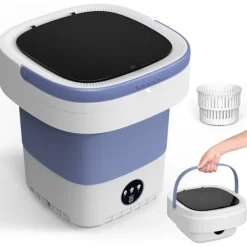 9054726972289 Tvättmaskiner-12L Portabel Tvättmaskin, 3 Djuprengöringslägen & Avtagbar. Vikbar Tvättmaskin för Lägenheter, Sovsalar