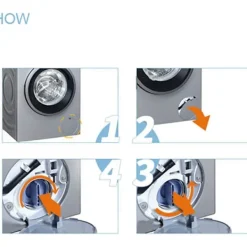 Tvättmaskiner-Lichifit avtappningsplugg för Siemens, Bosch WM1095/1065 WD7205 tvättmaskin